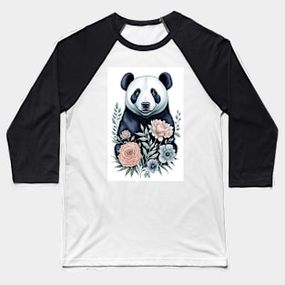 Panda Watercolor Baseball T-Shirt